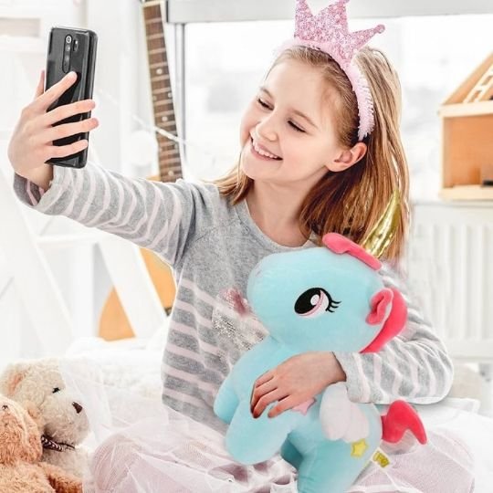 Peluche licorne fille
