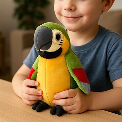 Peluche interactive jaune 