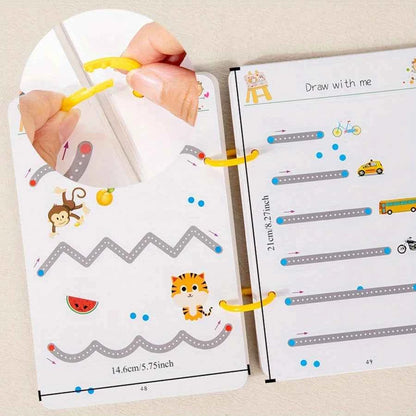 Cahier d'Écriture Enfant | Montessori Réutilisable Magique