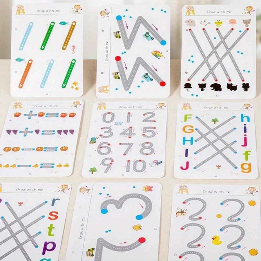 Cahier d'Écriture Enfant | Montessori Réutilisable Magique