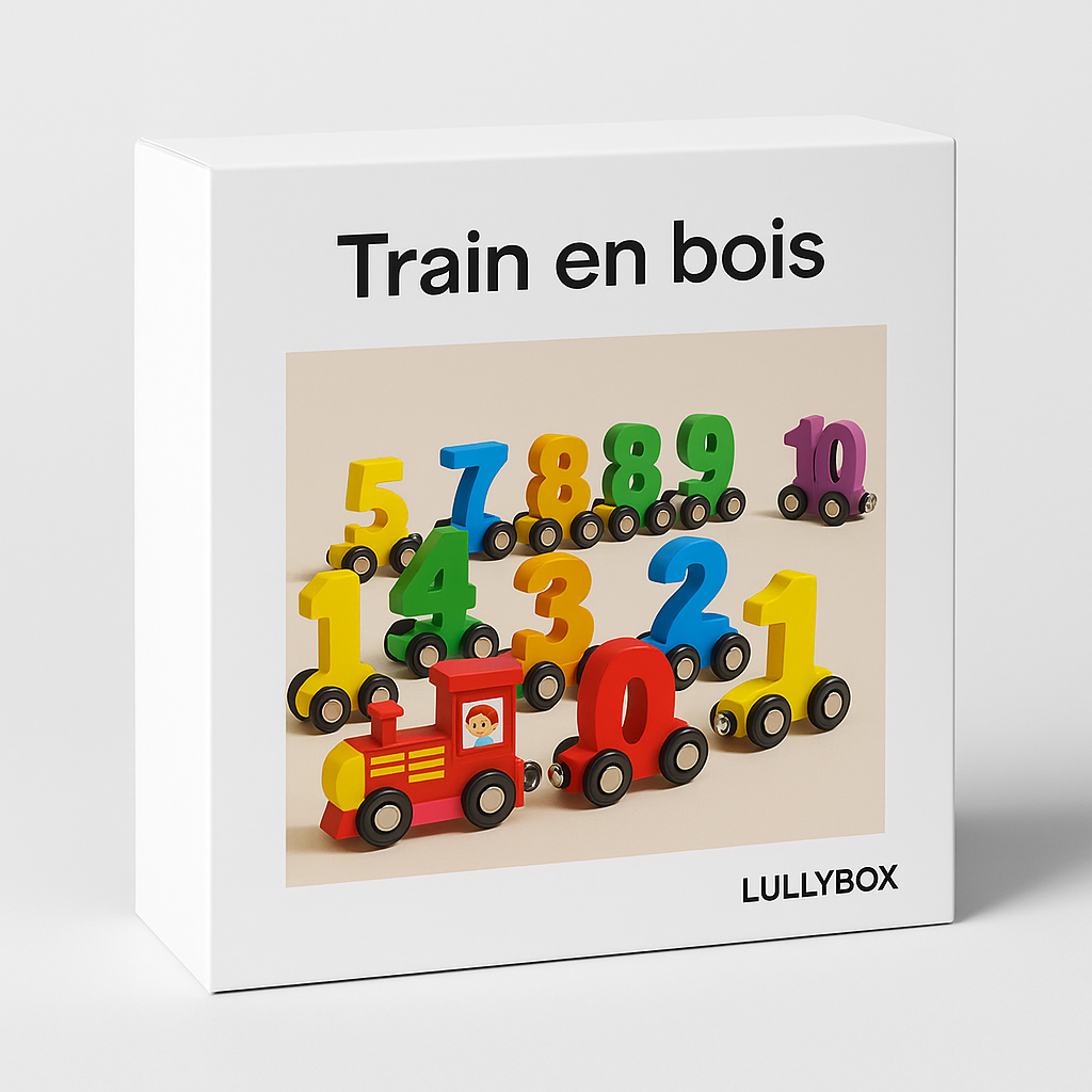 Train en Bois Enfant | Jouet Éducatif Durable - lullybox