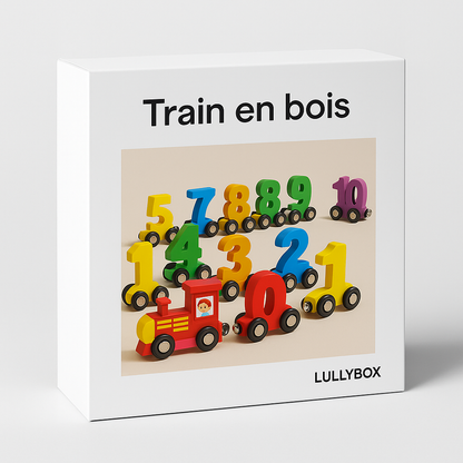 Train en Bois Enfant | Jouet Éducatif Durable - lullybox