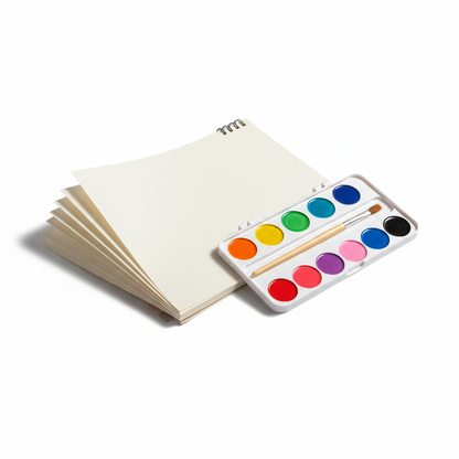 Carnet de peinture aquarelle pour enfants - Kit créatif éducatif Montessori 3-8 ans