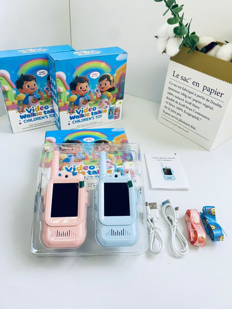 Interphone Vidéo pour Enfants - Talkie-Walkie avec Écran pour Communication Sécurisée