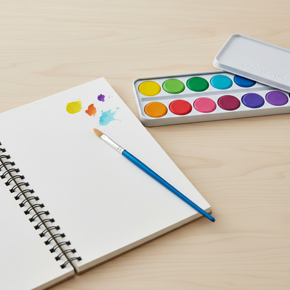 Contenu du kit de peinture aquarelle pour enfants 3-8 ans