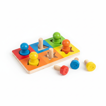 Puzzle vissage Montessori enfant - vue produit fond blanc