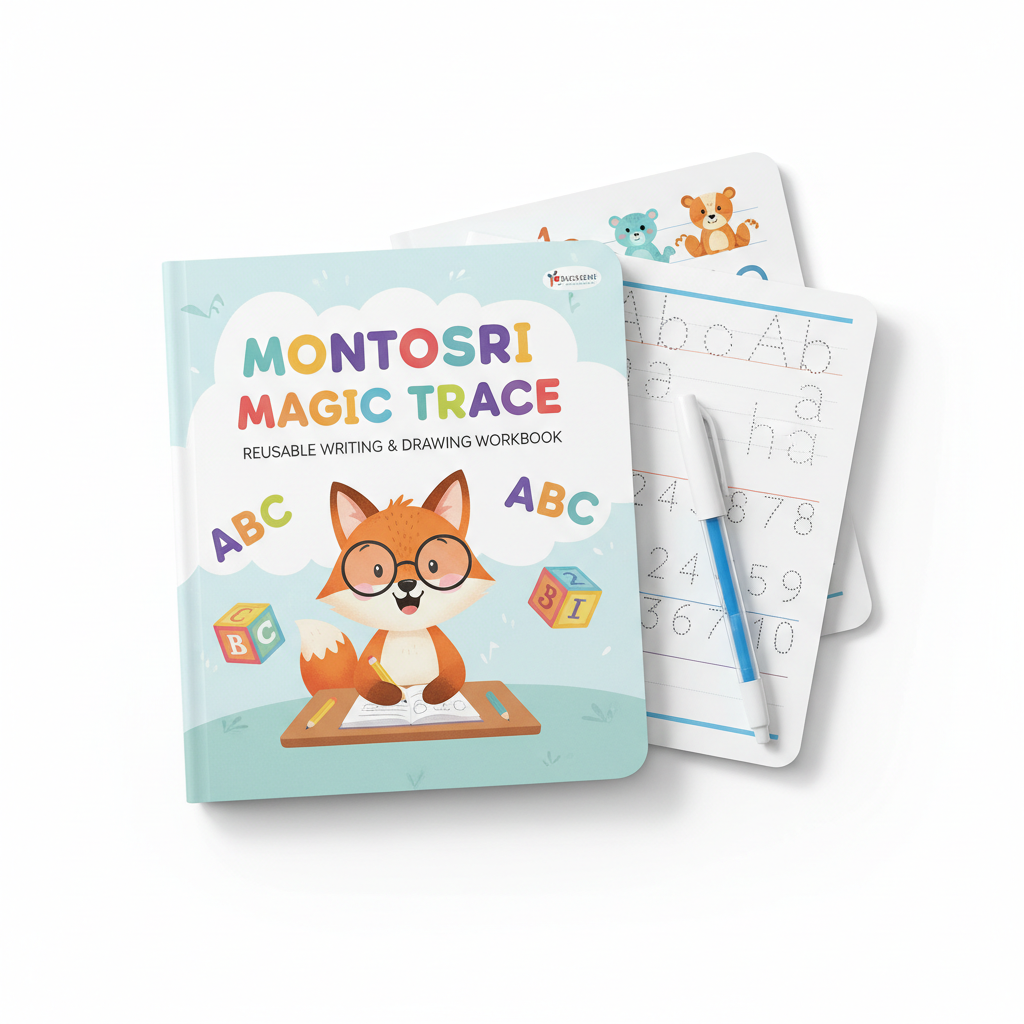 Cahier d'écriture Montessori réutilisable enfant - vue produit