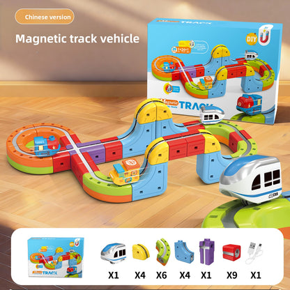 Circuit de Train Magnétique – Jouet Montessori STEM pour Enfants