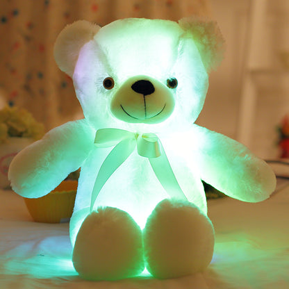 Ours en Peluche Lumineux avec Nœud Papillon - Veilleuse LED Enfant