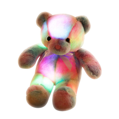 Ours en Peluche Lumineux avec Nœud Papillon - Veilleuse LED Enfant