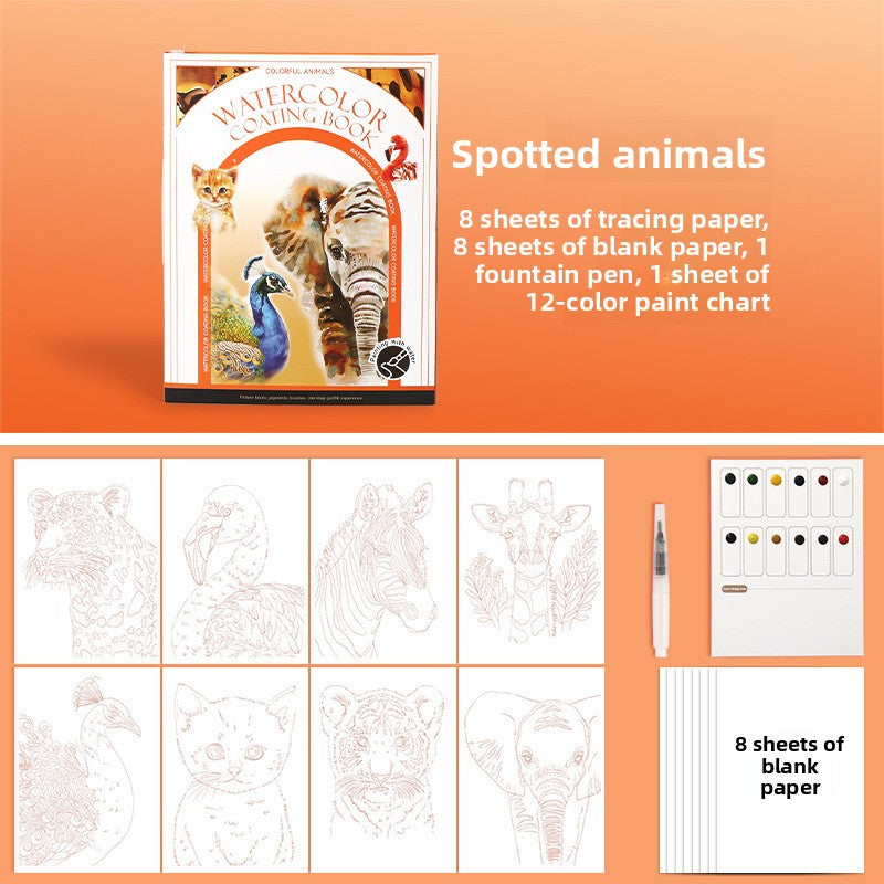 Carnet de Peinture Aquarelle pour Enfants - Kit Créatif Éducatif 3-8 ans