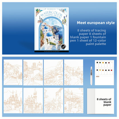Carnet de Peinture Aquarelle pour Enfants - Kit Créatif Éducatif 3-8 ans